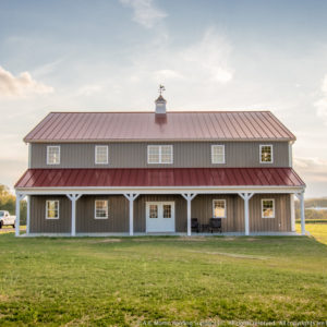 2 story barn with standing seam roof