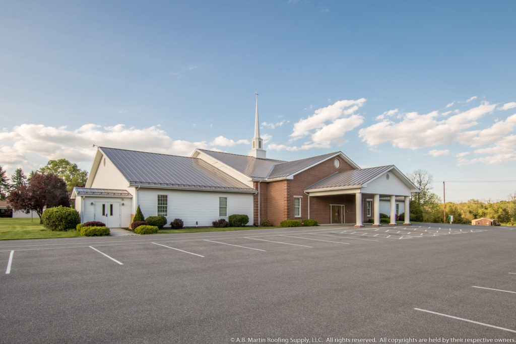 Church with Charcoal Standing Seam Roof