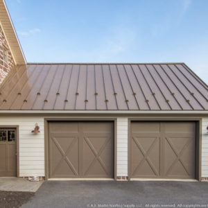 Garage with Medium Bronze ABSeam Roof