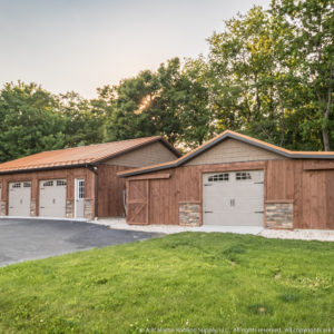 Garages with Copper Penny Metal Roof