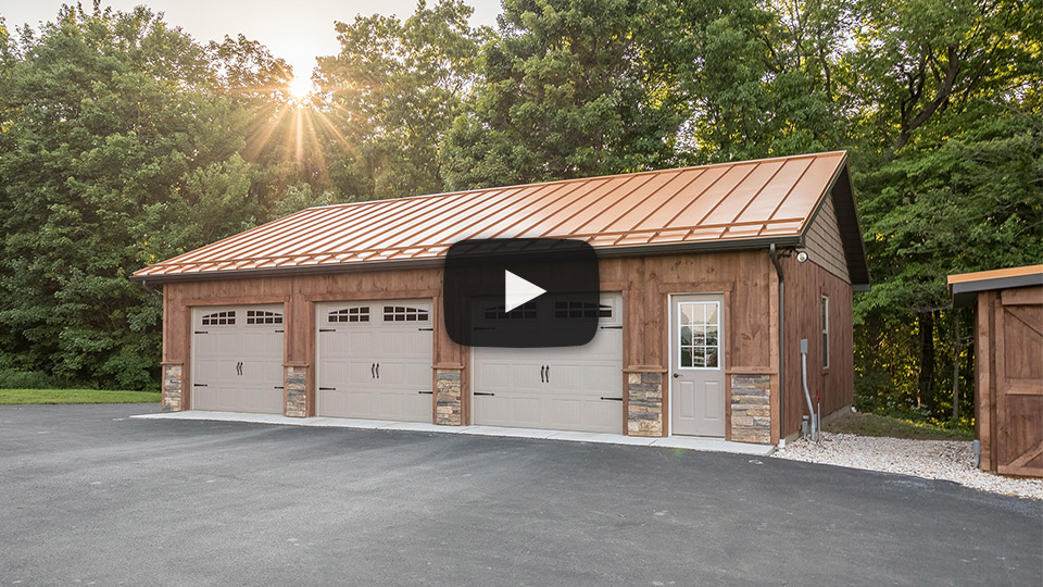 Building Showcase: Garage with Copper Penny Metal Roof