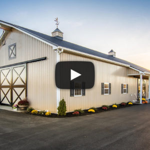 Building Showcase: Country Barn with Black Metal Roof