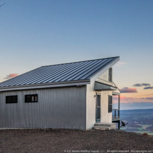 Black Metal Roof and Continuos Corrugated