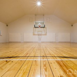 Basketball Court with Tongue and Groove Pine Flooring