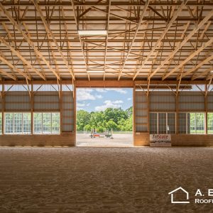 Indoor Riding Arena with Sliding Door