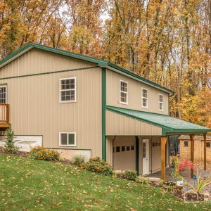 2-story Garage with Clay Siding