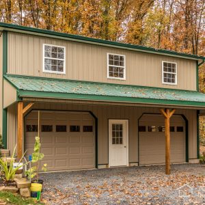 2-story Garage with Rough-sawn Posts