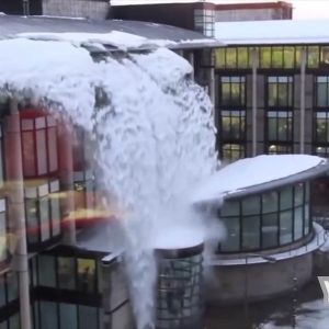 Snow Falling Off Roof