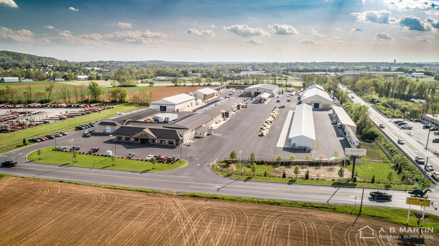 A.B. Martin Roofing Supply from the Air