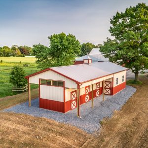 Barn Red and Beige Horse Barn-DJI_0046