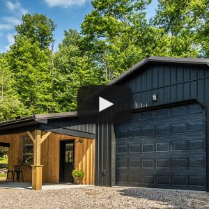 Country Gym in Textured Black, Charcoal, and Galvanized – Building Showcase