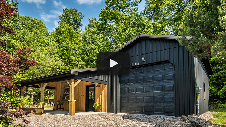 Country Gym in Textured Black, Charcoal, and Galvanized – Building Showcase