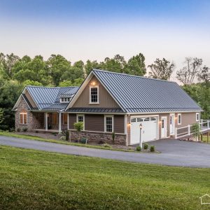 New House with Special Order Carriage Style Garage Door