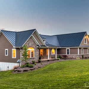 New House with Textured Black ABSeam Roof - AB Martin