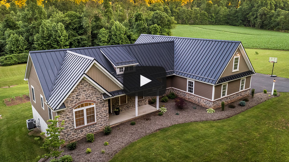 New House with Textured Black ABSeam Roof