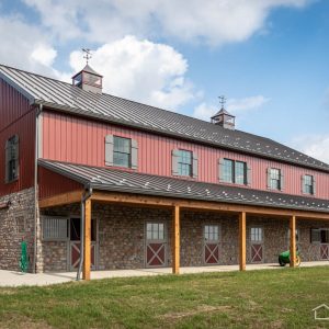 New Bank Barn with Horse Stalls from A.B. Martin