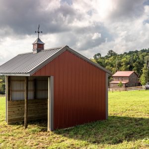 Running Shed with Colonial Red and Ash Gray ABM Panel