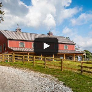 New Bank Barn on Myers Horse Farm in Lewisberry, Pennsylvania