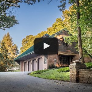 Brick Garage with Classic Green ABSeam Roof