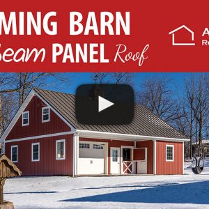 Compact Horse Barn with Celect Siding and a Textured Metal Roof