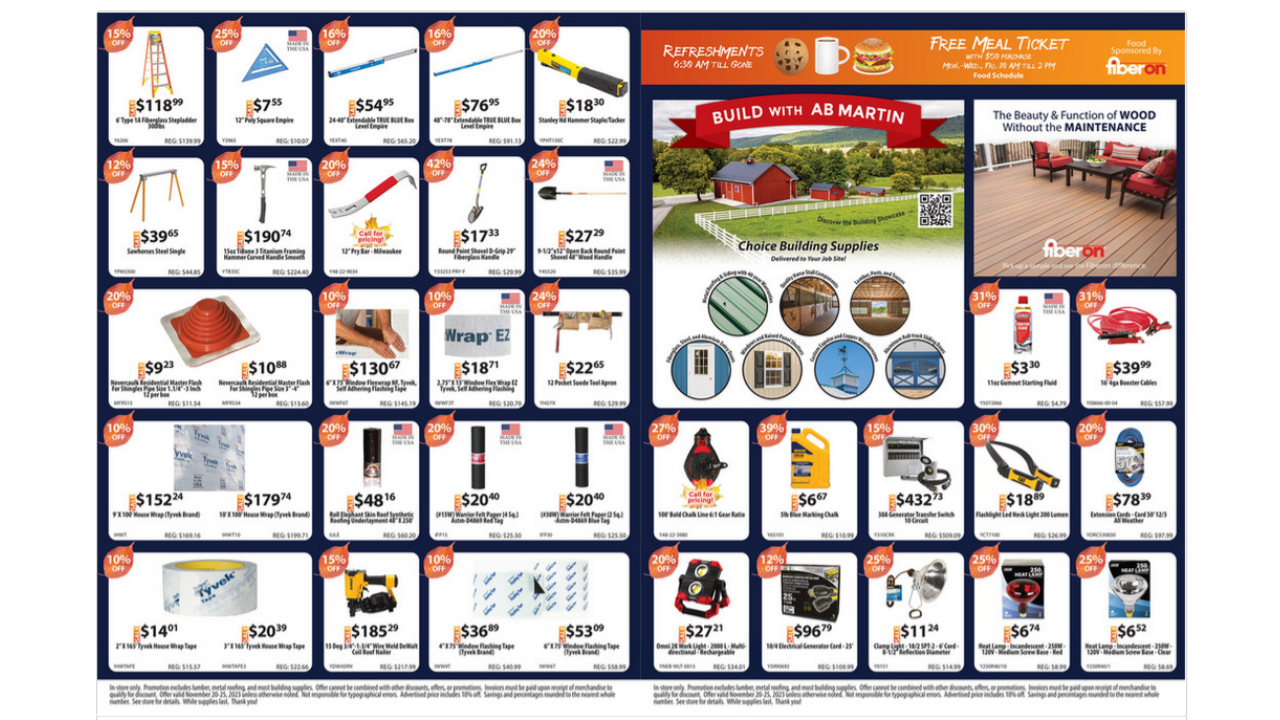 2023 Thanksgiving Sale AB Martin